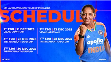 Schedule for IDFC First Bank T20I series against Sri Lanka Women announced
