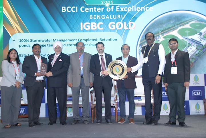 BCCI Centre of Excellence Receives IGBC Gold Rating Award for Green New Buildings